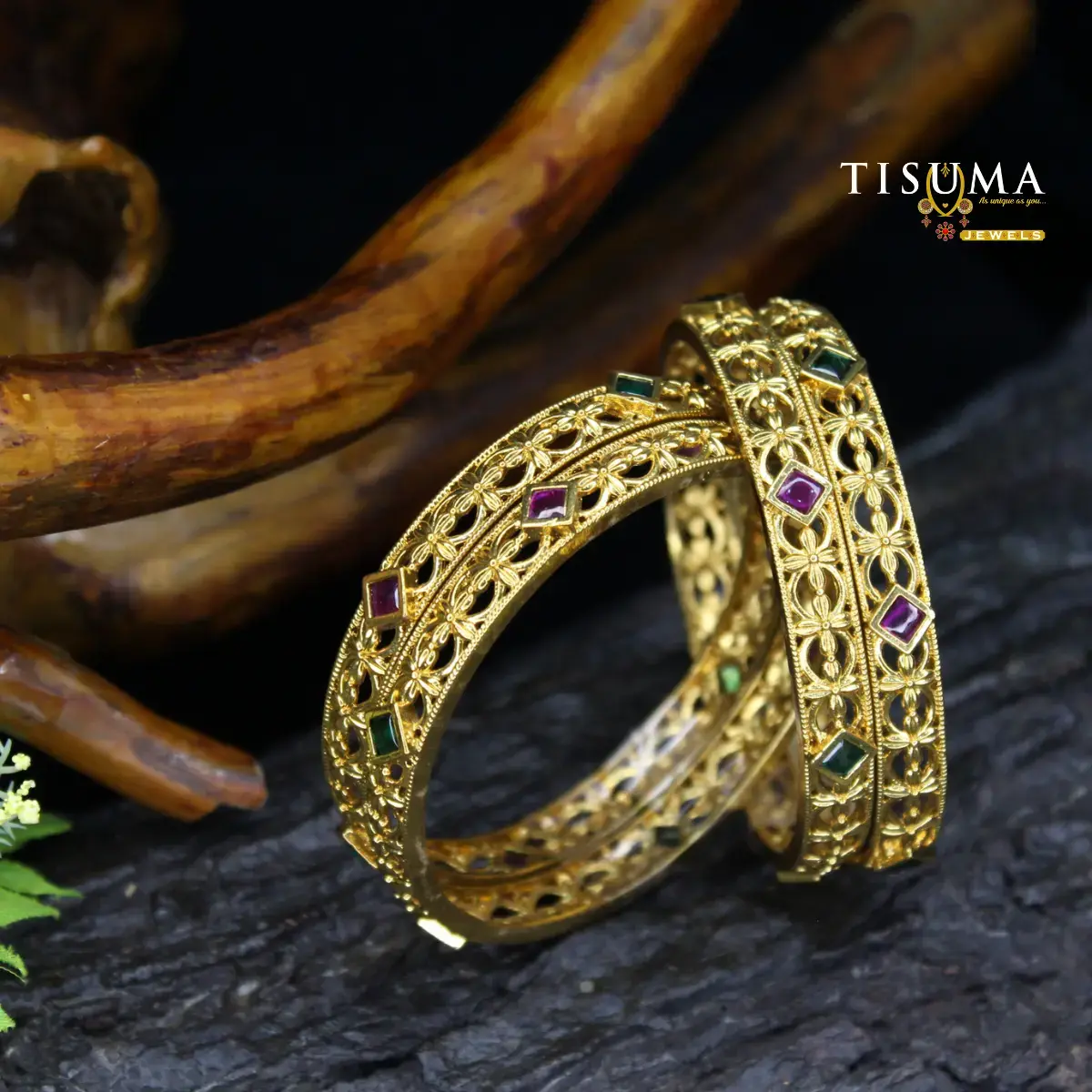 Antique Jaali Kemp Bangles